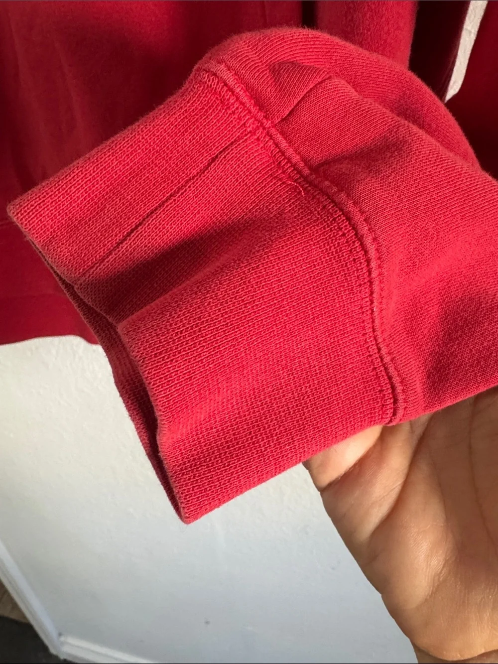 Nike Men’s Red Crewneck Pullover Hoodie - Picture 2 of 4